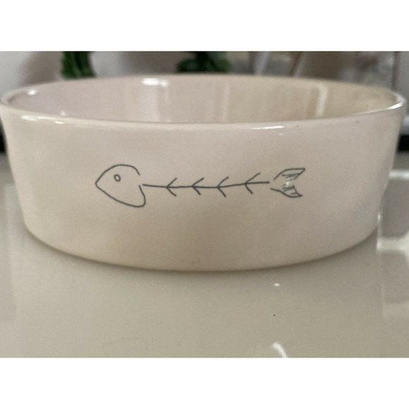 Artisan Rae Dunn Meow White Black Ceramic Cat Bowl Pet Food Dish 5" X 5" NWT‎ - Picture 3 of 12